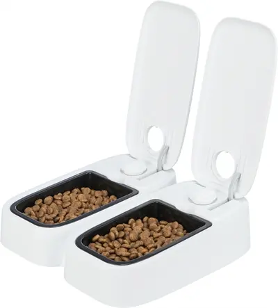 Trixie TX2 automatische voerdispenser 2 x 300 ml – 27 x 24 x 7 cm, antislip - Afbeelding 4