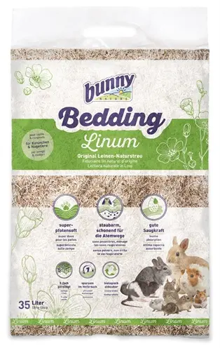 Bunny Nature Bunnybedding Linum 35 liter – geurabsorberende vlasbodem