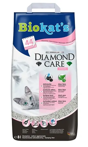 Biokat's Diamond Care Fresh kattenbakvulling actieve kool 8 liter