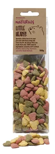 Rosewood Naturals Little Hearts knaaghartjes 100 g – alfalfa en rode biet