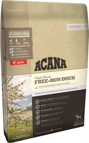 Acana Singles hondenvoer Free-Run Duck 2 kg – scharreleend, monoproteïne