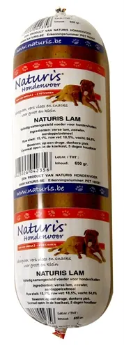 Naturis hondenvoer houdbaar lam 650 g – gestoomd vers vlees met zeewier