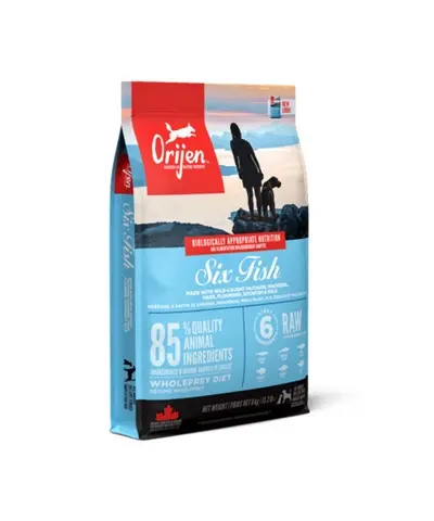 Orijen hondenvoer Whole Prey 6 Fish 6 kg – droogvoer met vis