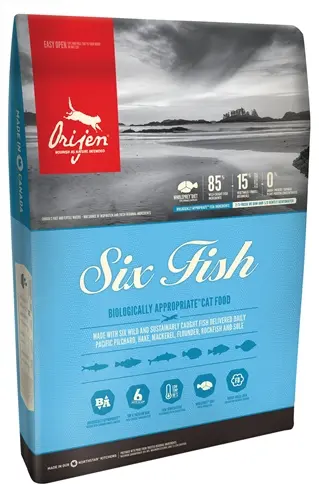 Orijen kattenvoer 6 Fish Cat 1,8 kg – zes soorten wilde vis
