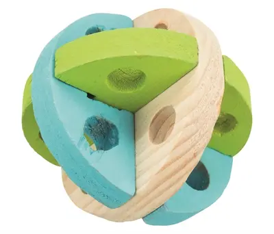 Trixie speel- en snackbal hout 8 cm – vulbaar met snacks