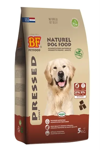 BF Petfood Vleesbrok geperst hondenvoer 5 kg – met zalmolie