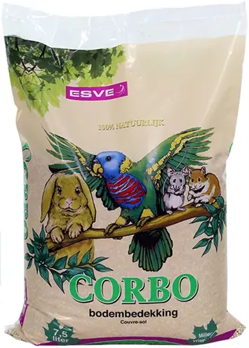 Corbo bodembedekking maiskolf 7,5 l – praktisch stofvrij