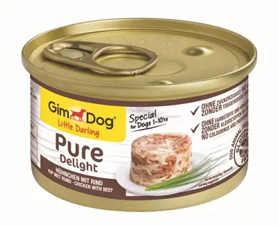 Gimdog Little Darling Pure Delight natvoer kip en rund 12 x 85 g - Afbeelding 4