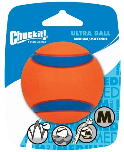 Chuckit Ultra Ball hondenbal M 6,4 cm – natuurlijk rubber