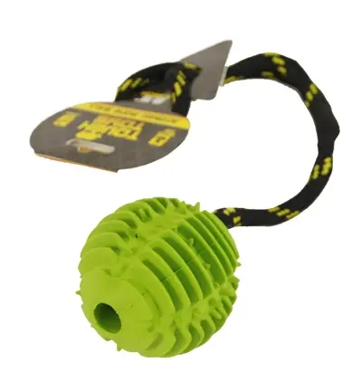 Happy Pet Atomic bal aan touw 35 x 7 x 7 cm – rubber, assorti - Afbeelding 5