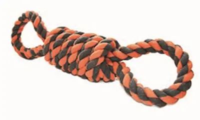 Happy Pet Nuts For Knots Extreme Tugger 8-vormig 55 cm – grijs/oranje