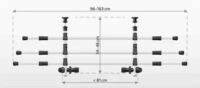 Trixie hondenrek auto aluminium zilver/zwart 96-163 x 34-48 cm - Afbeelding 3