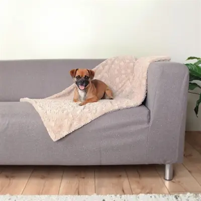 Trixie hondendeken Cosy beige 150 x 100 cm – structuurpluche