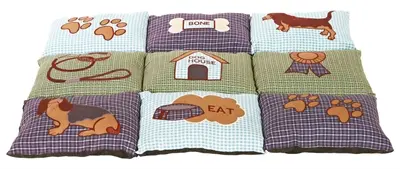 Trixie hondenkussen Patchwork blauw/groen 80 x 55 cm – slipvast - Afbeelding 4