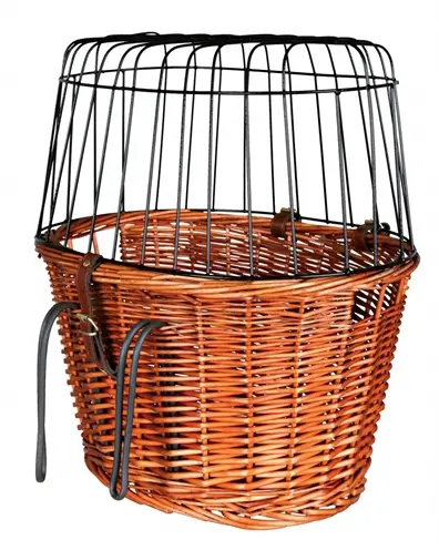 Trixie fietsmand met draadkoepel voorop naturel 44 x 48 x 33 cm