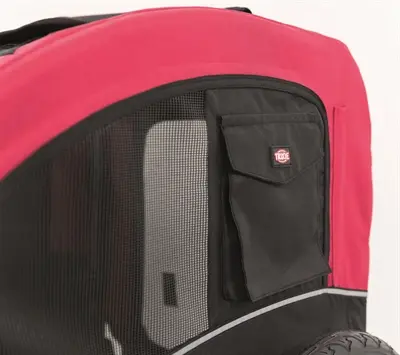 Trixie hondenfietskar zwart/rood 75 x 63 x 68 cm – tot 22 kg - Afbeelding 8