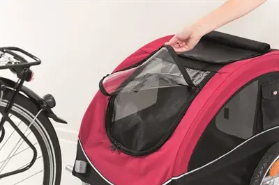 Trixie hondenfietskar zwart/rood 75 x 63 x 68 cm – tot 22 kg - Afbeelding 9