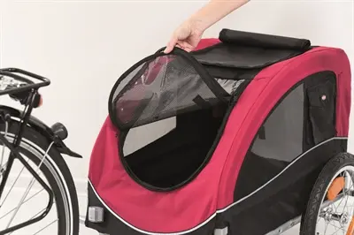 Trixie hondenfietskar zwart/rood 75 x 63 x 68 cm – tot 22 kg - Afbeelding 10