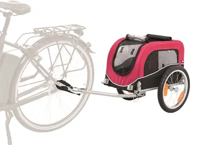 Trixie hondenfietskar kleine rassen zwart/rood 60 x 53 x 60 cm – tot 15 kg