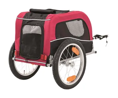 Trixie hondenfietskar kleine rassen zwart/rood 60 x 53 x 60 cm – tot 15 kg - Afbeelding 5