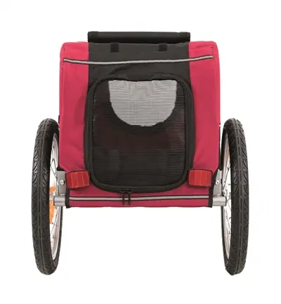 Trixie hondenfietskar kleine rassen zwart/rood 60 x 53 x 60 cm – tot 15 kg - Afbeelding 6