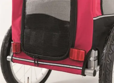 Trixie hondenfietskar kleine rassen zwart/rood 60 x 53 x 60 cm – tot 15 kg - Afbeelding 8