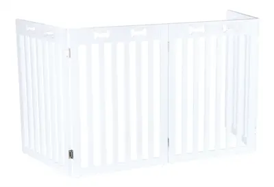 Trixie hondenhek wit 60-160 x 75 cm – in breedte verstelbaar, MDF