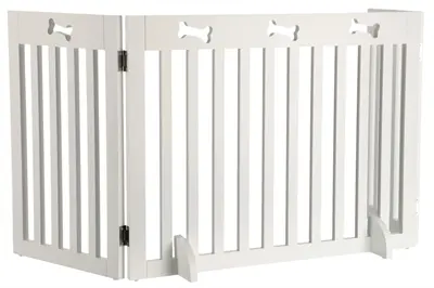 Trixie hondenhek wit 124 x 61 cm – inklapbaar, gepoedercoat MDF