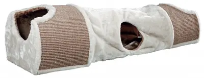 Trixie krabtunnel lichtgrijs/bruin/taupe 110 x 30 x 38 cm