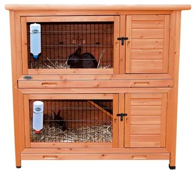 Trixie Natura konijnenhok bruin 116 x 111 x 65 cm – 2 verdiepingen