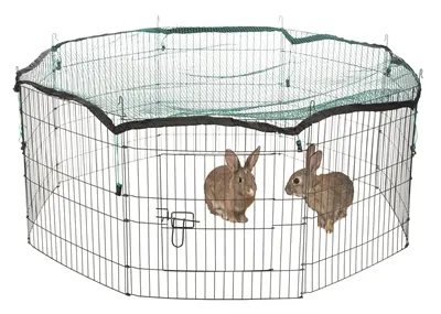 Trixie Natura knaagdierenren met beschermnet groen 150 cm – 60 x 57 cm - Afbeelding 8