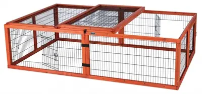Trixie Natura knaagdierren met dak 174 x 48 x 109 cm – grenenhout