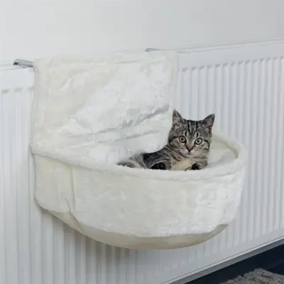 Trixie radiatorhangmat Relax pluche wit 45 x 13 x 33 cm