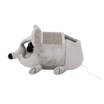 Trixie kattenmand Lukas muis lichtgrijs/grijs 35 x 33 x 65 cm – krabvlak - Afbeelding 2