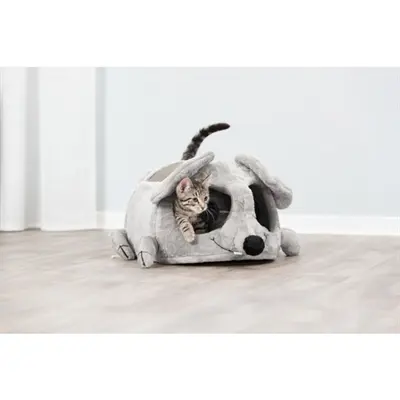 Trixie kattenmand Lukas muis lichtgrijs/grijs 35 x 33 x 65 cm – krabvlak - Afbeelding 9