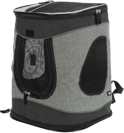Trixie hondentas rugtas Timon zwart/grijs 34 x 30 x 44 cm