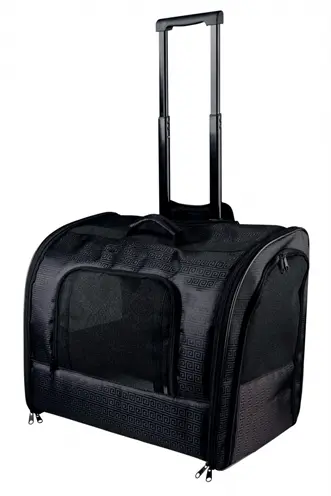 Trixie reismand trolley zwart 45x31x41 cm Korthouder