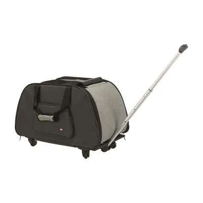 Trixie reismand trolley zwart/lichtgrijs 67 x 34 x 43 cm – op wielen