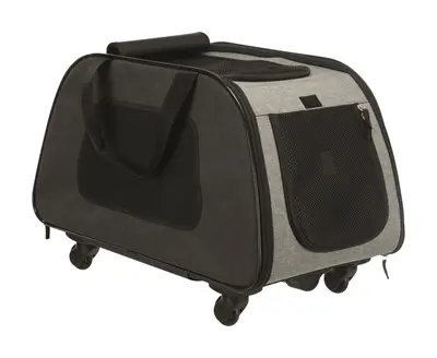 Trixie reismand trolley zwart/lichtgrijs 67 x 34 x 43 cm – op wielen - Afbeelding 4