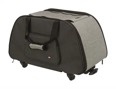 Trixie reismand trolley zwart/lichtgrijs 67 x 34 x 43 cm – op wielen - Afbeelding 5