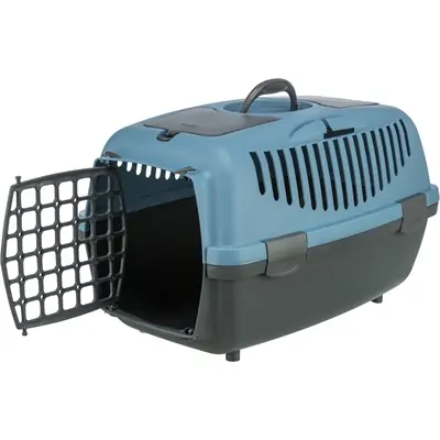 Trixie reismand Capri donkergrijs/pastelblauw 37 x 34 x 55 cm – tot 8 kg - Afbeelding 2