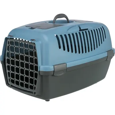 Trixie reismand Capri donkergrijs/pastelblauw 40 x 38 x 61 cm