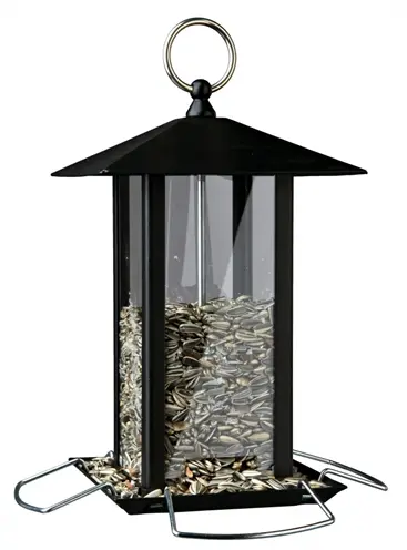 Trixie voerdispenser lantaarn metaal zwart 19 x 20 x 19 cm – 1 liter