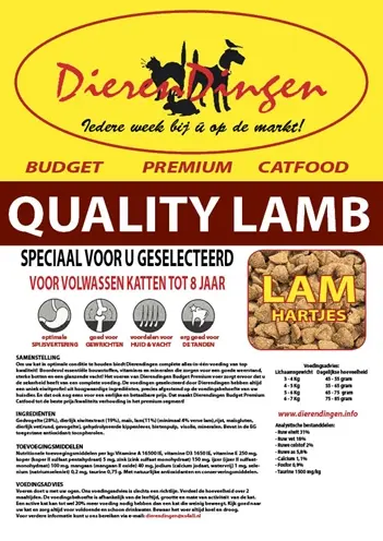 Budget Premium kattenvoer Quality Lamb 15 kg – lamsvlees
