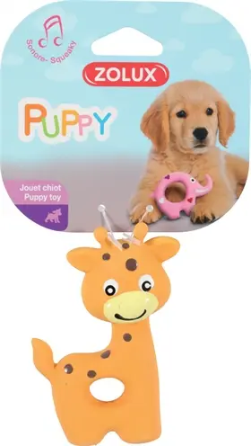 Zolux puppyspeelgoed latex giraffe oranje 7,5 x 3,5 x 10 cm – met pieper - Afbeelding 4