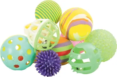 Zolux kattenspeelgoed multi assorti balletjes 4 cm – 10 stuks