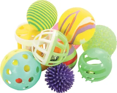 Zolux kattenspeelgoed multi assorti balletjes 4 cm – 10 stuks - Afbeelding 5