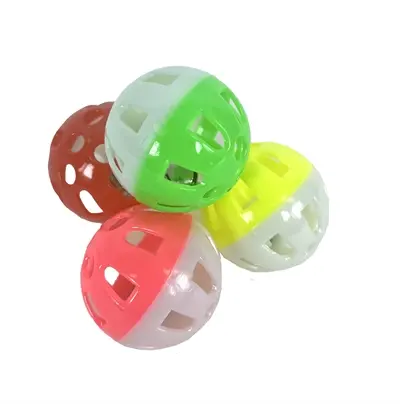 Zolux kattenspeelgoed bal met bel assorti 3 cm – 4 stuks