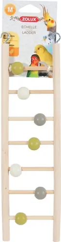 Zolux ladder hout 7 treden met kralen 1 x 8,5 x 35 cm - Afbeelding 4