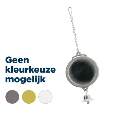 Zolux spiegel rond met bel 5,5 x 1 x 16,5 cm – assorti